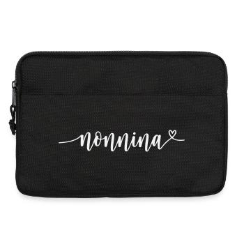 Nonnina mit Herz für italienische Nonna oder Oma - Laptoptasche 13" - Schwarz - Vorne