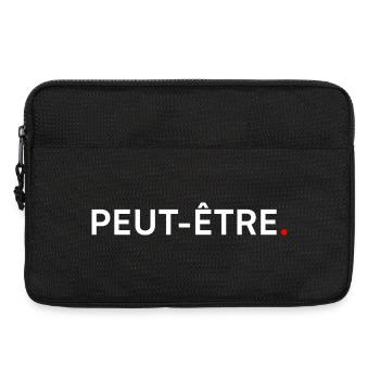 VIELLEICHT. Minimalistisches Design, subtiler Humor - Laptoptasche 13" - Schwarz - Vorne