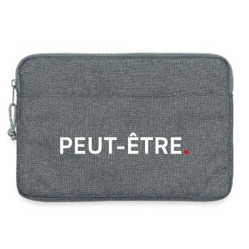 PEUT-ÊTRE. Design Minimal Humour Subtil - Sacoche pour ordinateur portable 13 pouces - gris chiné - Devant