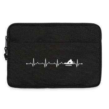 Virginia State Silhouette Heart Kartendesign - Laptoptasche 13" - Schwarz - Vorne