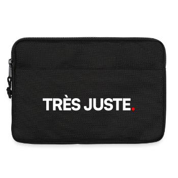 TRÈS JUSTE | Expression humour minimaliste - Sacoche pour ordinateur portable 13 pouces - noir - Devant