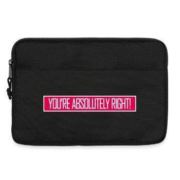 You're Absolutely Right Lustig Sarkastisch KI Logo - Laptoptasche 13" - Schwarz - Vorne