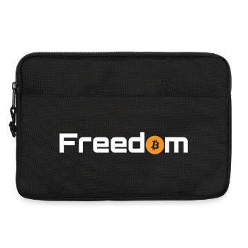 Orange Bitcoin Freedom - Laptop bag 13" - black - Front