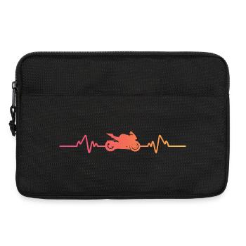 Motorradfahrer Sunset Heartbeat Motorrad - Laptoptasche 13" - Schwarz - Vorne