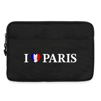 J’adore Paris, France - Sacoche pour ordinateur portable 13 pouces - noir - Devant