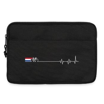 Battement de cœur de vélo néerlandais - Sacoche pour ordinateur portable 13 pouces - noir - Devant