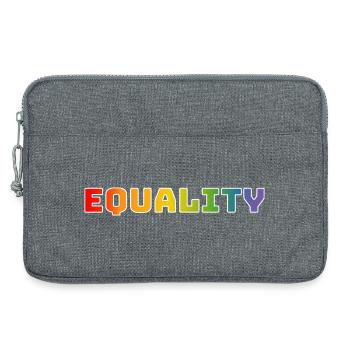 Regenbogen CSD Shirt equality 1 weiss - Laptoptasche 13" - Grau meliert - Vorne