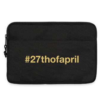 né le 27 avril Anniversaire anniversaire - Sacoche pour ordinateur portable 13 pouces - noir - Devant