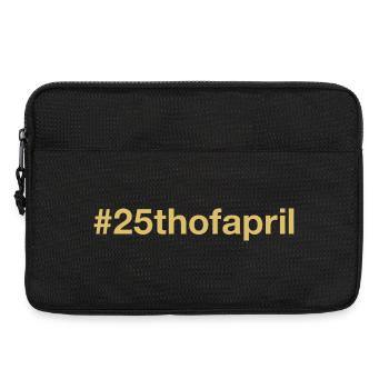 geboren am 25. April Geburtstag birthday - Laptoptasche 13" - Schwarz - Vorne