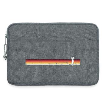 Golf Sunset Silhouette Tee - Laptop bag 13" - heather grey - Front