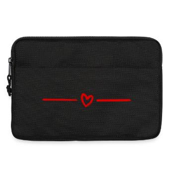 Petit coeur - Sacoche pour ordinateur portable 13 pouces - noir - Devant