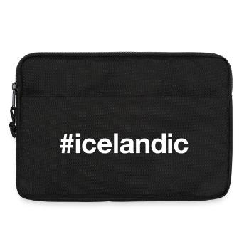 Hashtag de l’île islandaise - Sacoche pour ordinateur portable 13 pouces - noir - Devant