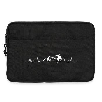 Battement de cœur du snowboard - Sacoche pour ordinateur portable 13 pouces - noir - Devant