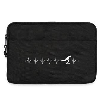 Heartbeat skateboarding - Laptop bag 13" - black - Front