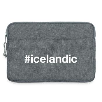 Hashtag islandais Islande - Sacoche pour ordinateur portable 13 pouces - gris chiné - Devant