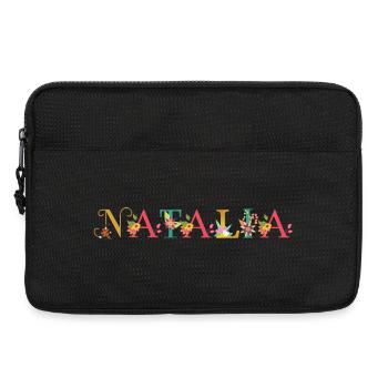 NATALIA nom orné de fleurs - Sacoche pour ordinateur portable 13 pouces - noir - Devant