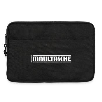 „Genussmittel“ Serie | Maultasche - Laptoptasche 13" - Schwarz - Vorne
