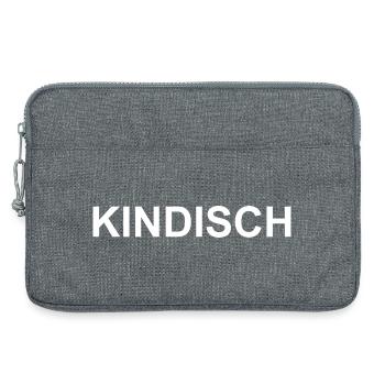 Kindisch für Frauen und Männer - Laptoptasche 13" - Grau meliert - Vorne