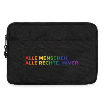 All people. All rights reserved. Always. – Statement - Laptop bag 13" - black - Front