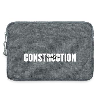 Abschlussgeschenk für Frauen im Bauwesen/Ingenieurwesen - Laptoptasche 13" - Grau meliert - Vorne