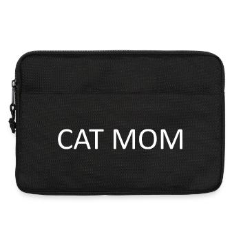 Minimalist Cat Mom – Funny Cat Mom for - Laptop bag 13" - black - Front
