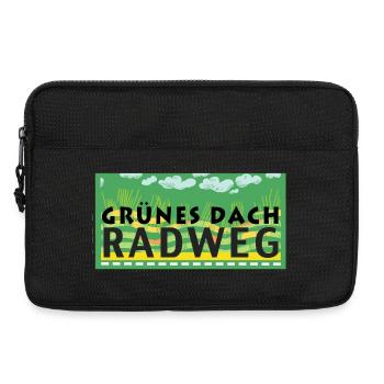 Grünes Dach Radweg - Laptoptasche 13" - Schwarz - Vorne