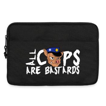 Les flics sont de la merde! - Sacoche pour ordinateur portable 13 pouces - noir - Devant