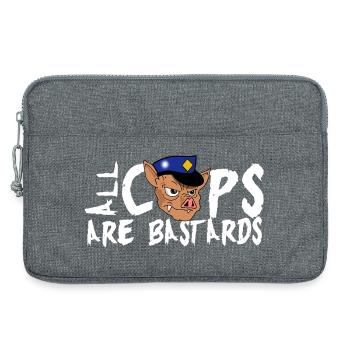Cops are shit! - Laptop bag 13" - heather grey - Front