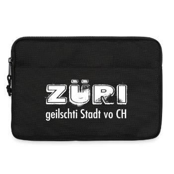Züri geilschti Stadt vo CH - Laptoptasche 13" - Schwarz - Vorne