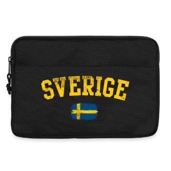 Sverige Arc Flag Emblem - Laptop bag 13" - black - Front