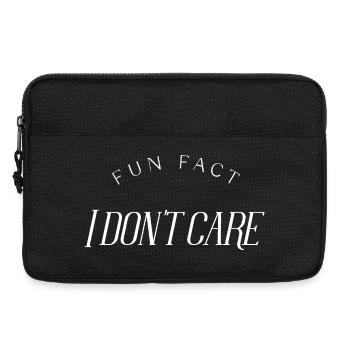 Fun Fact, I don't care - Laptoptasche 13" - Schwarz - Vorne