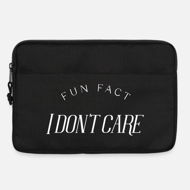 Fun Fact, I don't care - Laptoptasche 13" - Schwarz