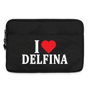 T-Shirt Ich liebe Delfina T-Shirt Geschenkidee - Laptoptasche 13" - Schwarz - Vorne