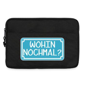 VERWIRRUNG - WOHIN NOCHMAL - STRAßENSCHILD - ORT - Laptoptasche 13" - Schwarz - Vorne