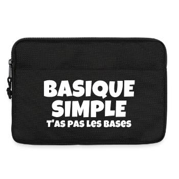 basique, simple, vous n'avez pas les bases - Sacoche pour ordinateur portable 13 pouces - noir - Devant