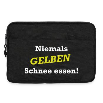 Niemals Gelben Schnee essen - Laptoptasche 13" - Schwarz - Vorne