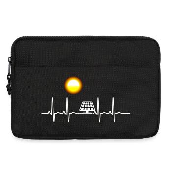 EKG Solarenergie Herzlinie Strom Erzeugen Klima - Laptoptasche 13" - Schwarz - Vorne