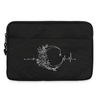 Blüten-Herzschlag-Stethoskop - Laptoptasche 13" - Schwarz - Vorne