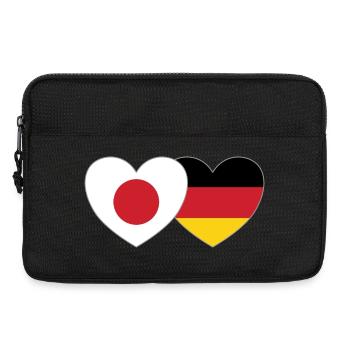 Japon Allemagne Flag Heart - Sacoche pour ordinateur portable 13 pouces - noir - Devant