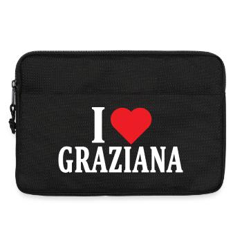 t-shirt J’adore Graziana idée cadeau t-shirt - Sacoche pour ordinateur portable 13 pouces - noir - Devant