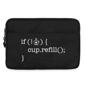 Coffee code lover software developer programmer - Laptop bag 13" - black - Front