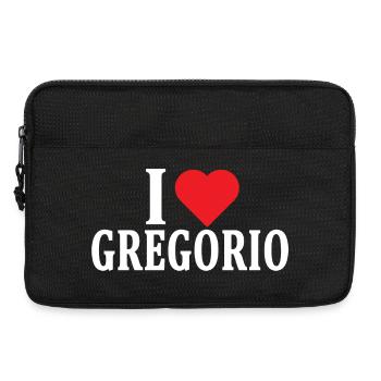 Name T-Shirt Ich liebe Gregorio T-Shirt Geschenkidee - Laptoptasche 13" - Schwarz - Vorne