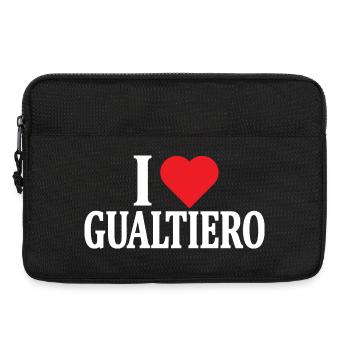 t-shirt I love Gualtiero t-shirt gift idea - Laptop bag 13" - black - Front