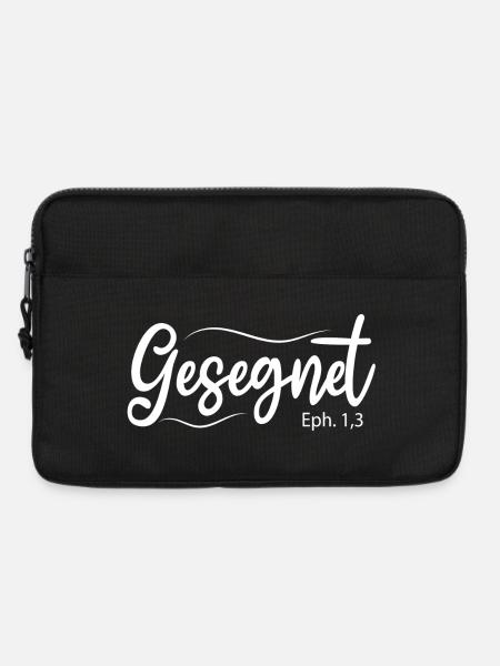 Gesegnet, Bibelvers - Laptoptasche 13" - Schwarz