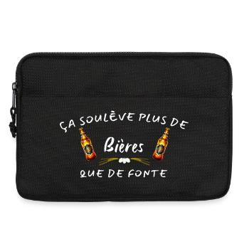 Beers Lift More Than Weights - Laptop bag 13" - black - Front
