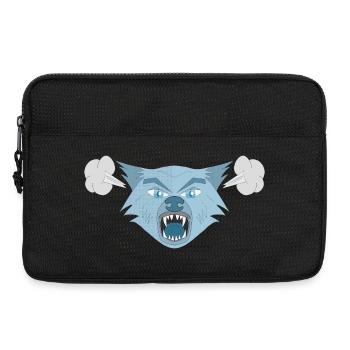 Angry Wolf - Laptop bag 13" - black - Front