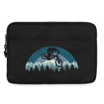 Saut VTT de nuit en forêt - Sacoche pour ordinateur portable 13 pouces - noir - Devant