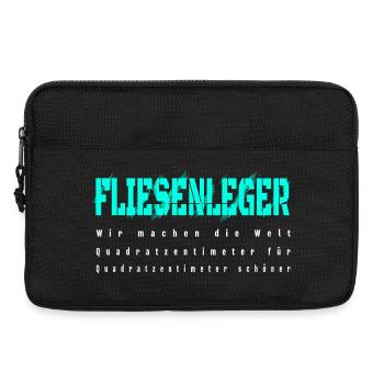 Fliesenleger Design - Laptoptasche 13" - Schwarz - Vorne