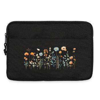 Fleurs sauvages mignonnes | Design charmant - Sacoche pour ordinateur portable 13 pouces - noir - Devant