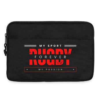 Rugby für immer, mein Sport, meine Leidenschaft - Laptoptasche 13" - Schwarz - Vorne